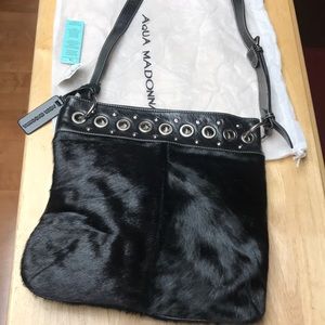 Aqua Madonna fur crossbody